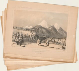 Antique (9) Lithographs [Scenic]