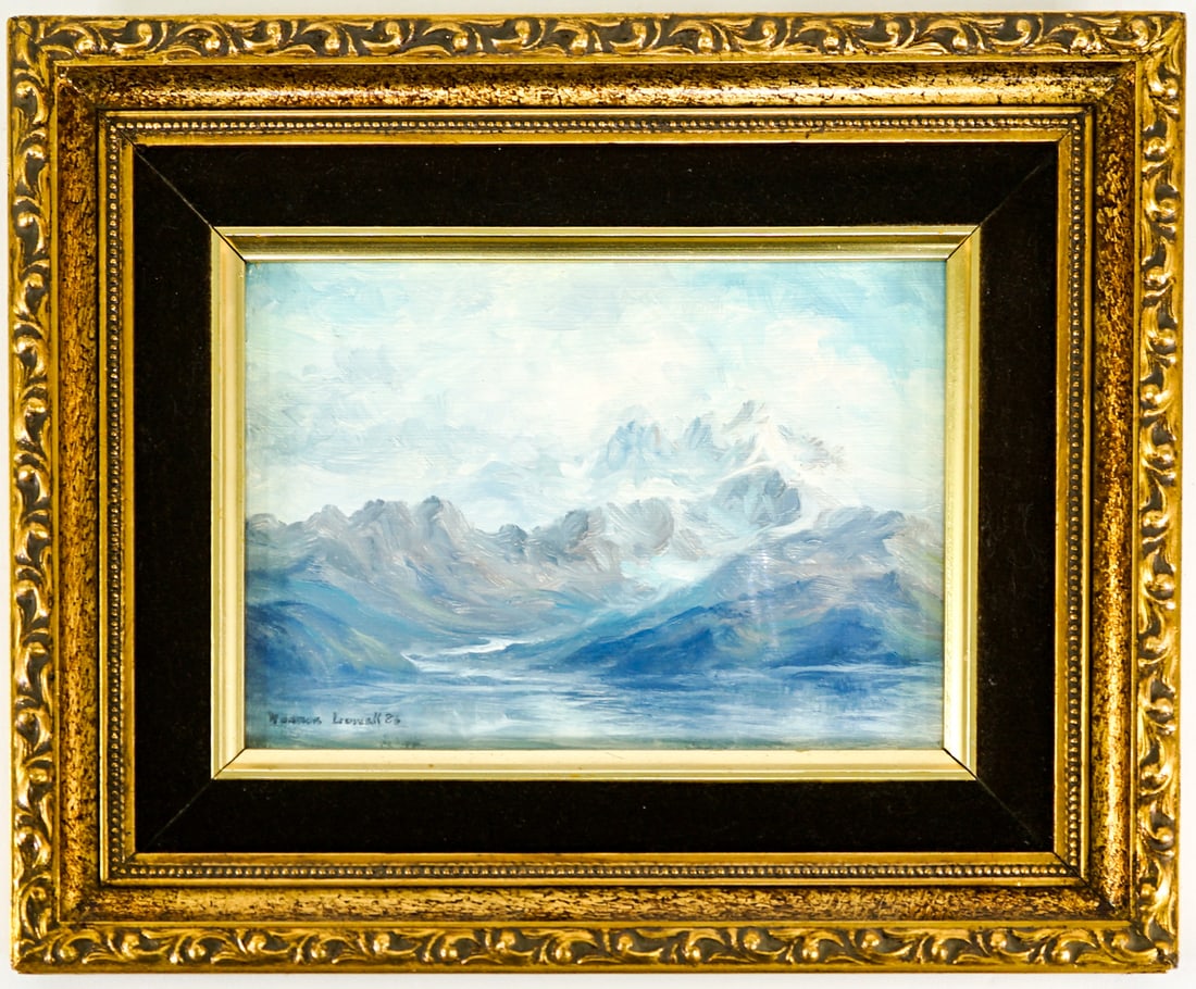 Norman Lowell Oil on Board [St. Elias Mt.] (1 of 5)