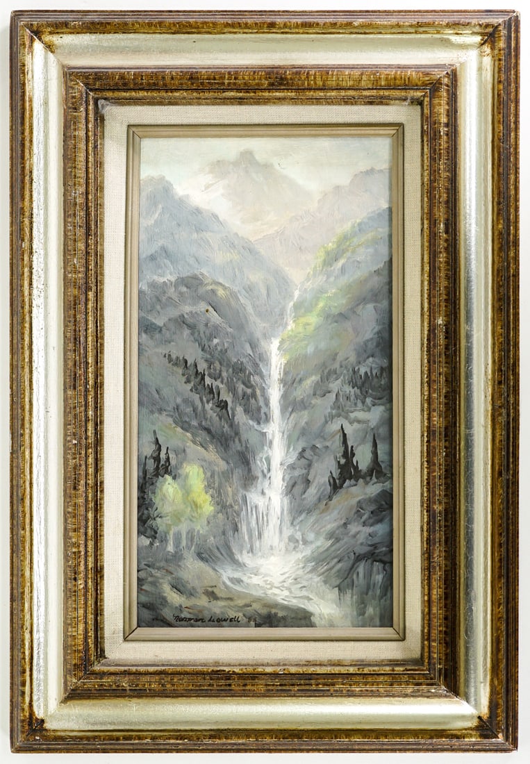 Norman Lowell Oil on Board [Valdez Falls] (1 of 5)