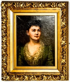 William Morgan Oil on Canvas [Portrait Woman]