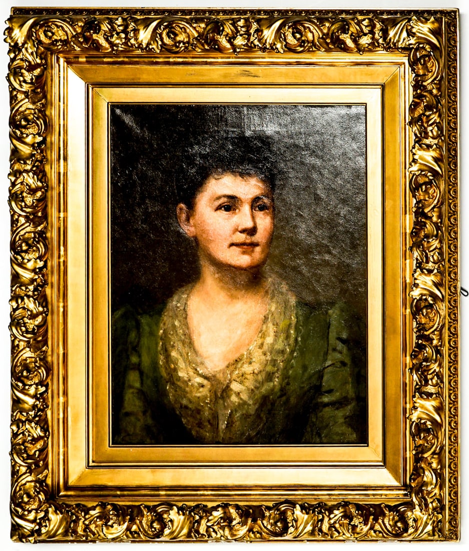 William Morgan Oil on Canvas [Portrait Woman] (1 of 4)