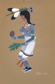 Victor Trujillo Tehn Tsa Original Gouache