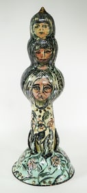 Large 23IN Studio Pottery Sculpture [3 Figure]