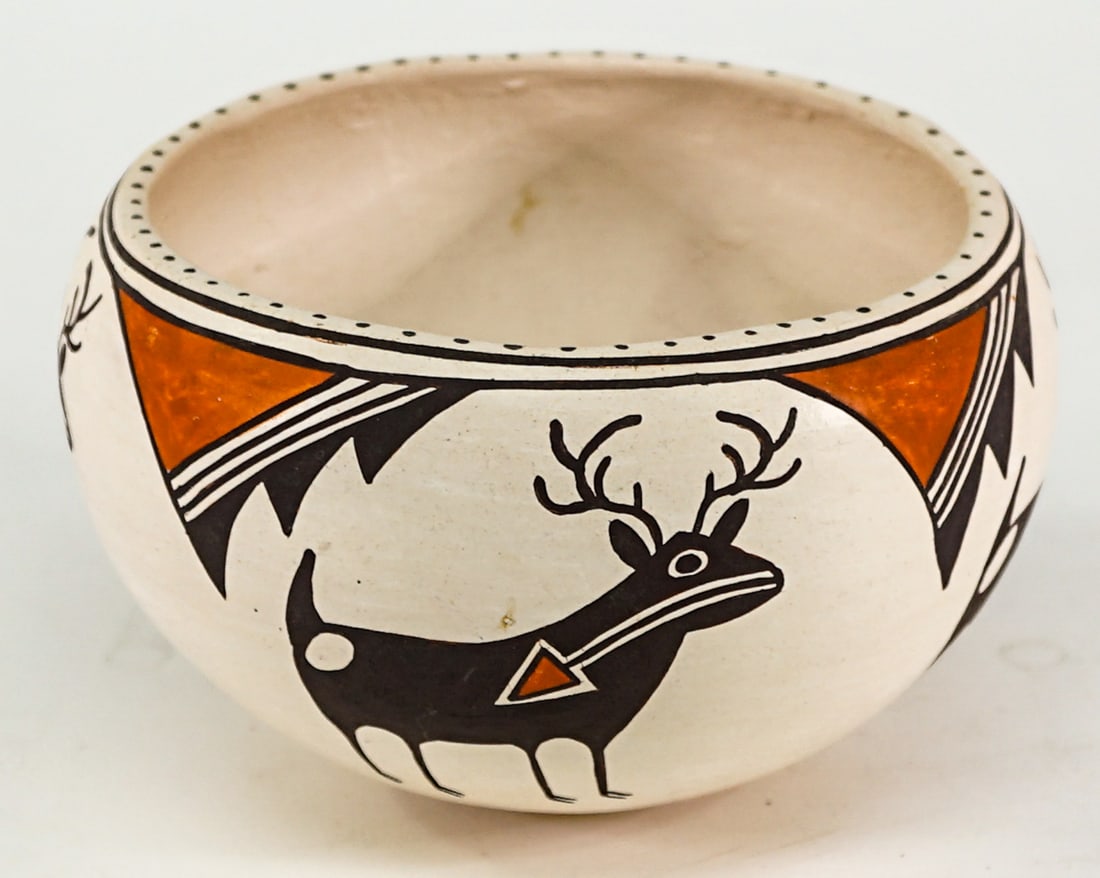 Delores Lewis Signed Pottery Bowl [Acoma] (1 of 8)