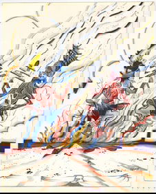 B R Short Original Gouache [Native Dancers]