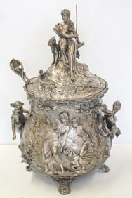 [WMF] A German Silver Plated Figural Punch Bowl