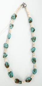 Turquoise Copper-Tone / Beaded 18IN Necklace