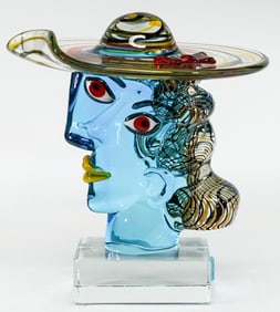 WALTER FURLAN PICASSO MURANO GLASS SCULPTURE