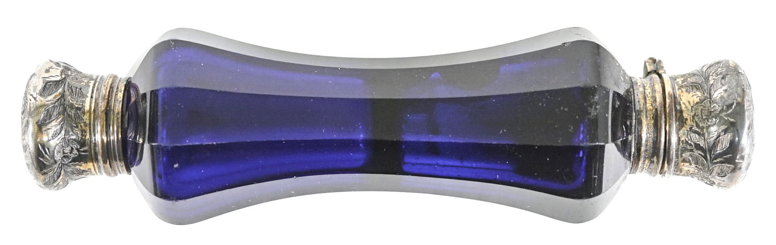 Victorian Cobalt Blue Double End Perfume Bottle (1 of 6)