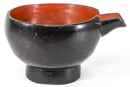 Antique 19th C Negoro Sake Bowl / Decanter