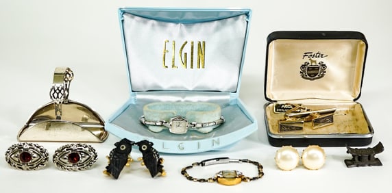 Estate Lot Watches, Cufflinks & Sterling