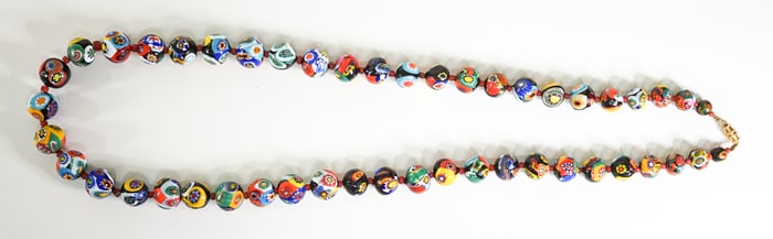 Large Vintage Venetian Beaded Necklace