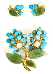 Swoboda Brooch & Earrings