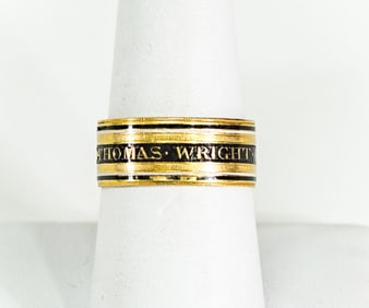 Ca.1813 British 22k Gold Mourning Ring
