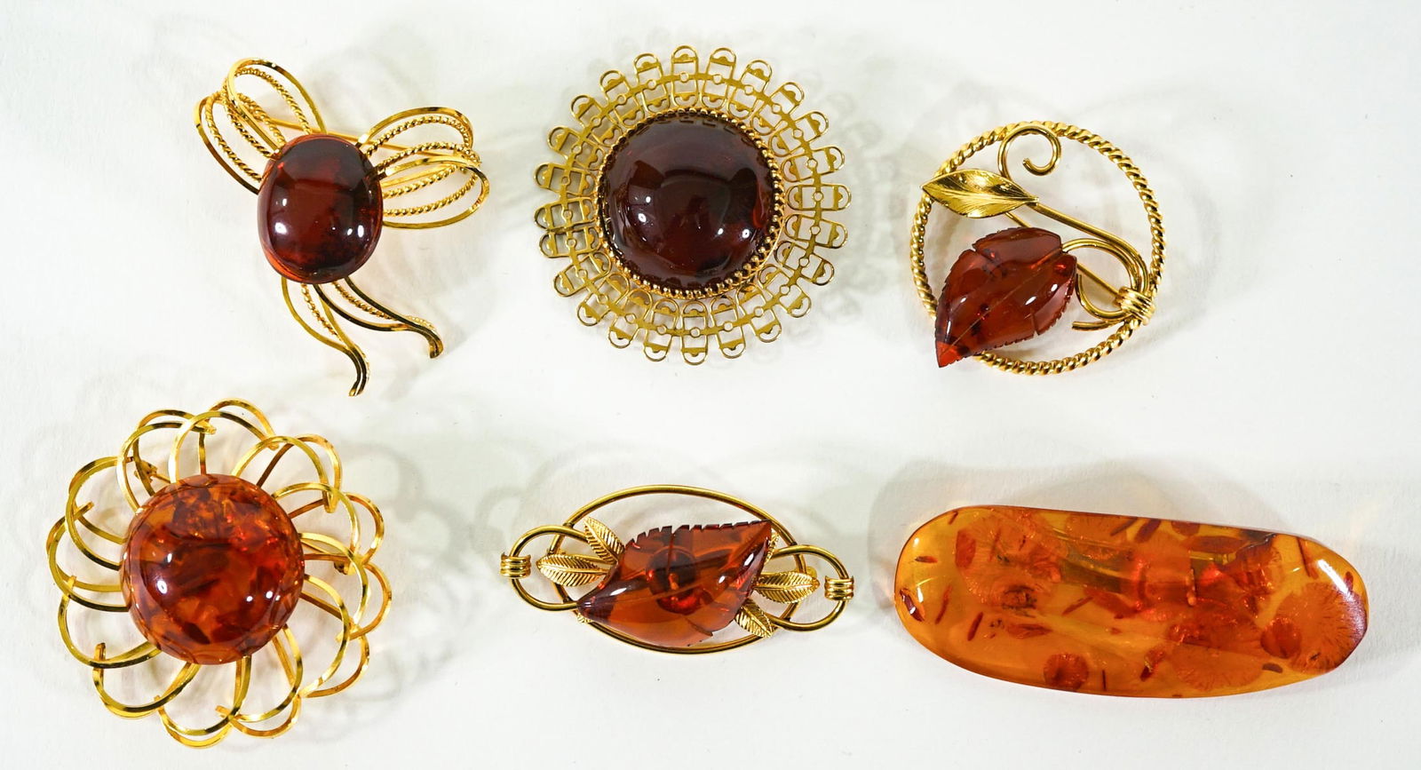 Amber Guild Brooches (5 pcs) & Amber Brooch (1 of 7)