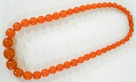Amber Round Bead Necklace