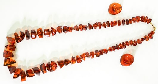 Amber Necklace & Earrings