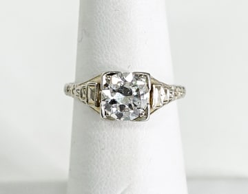 Ladie's 18k White Gold Diamond Ring 1.41 ct.