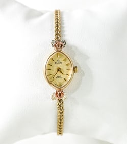 Ladies Elgin 10k Yellow Gold Wristwatch