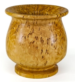 Hand Crafted Wood 6.75 IN Vase