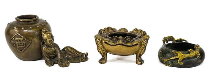 Chinese / Asian (3) Bronze Metalware