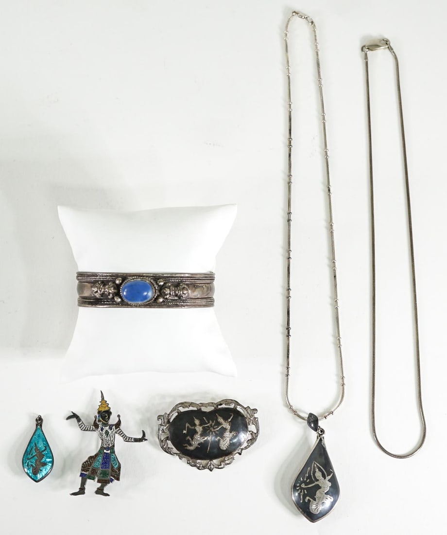 Siam Sterling Jewelry, Ethnic Cuff Bracelet (1 of 4)