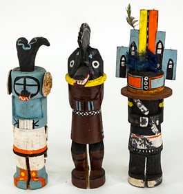 Kachina (3) Small Wood Handpainted Dolls