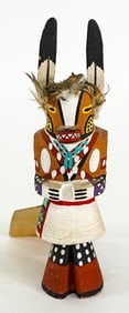 Kachina 'Squirrel' Handpainted Wood Doll
