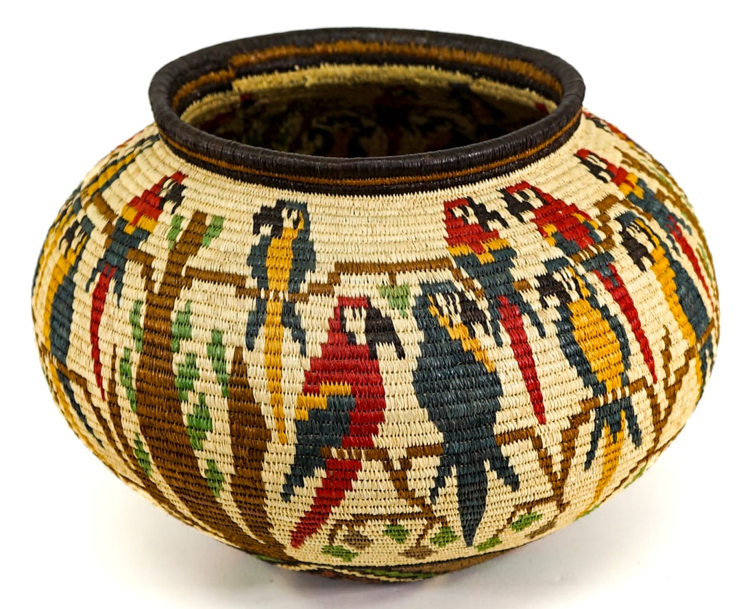 Panama-Darien Rainforest 6.25IN Basket [Parrots] (1 of 7)