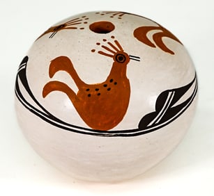 Delores Lewis (Acoma) Pottery 3.5IN Seed Pot