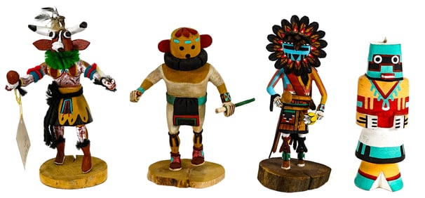 Kachina (4) Carved 7 IN Dolls [Yozzie]