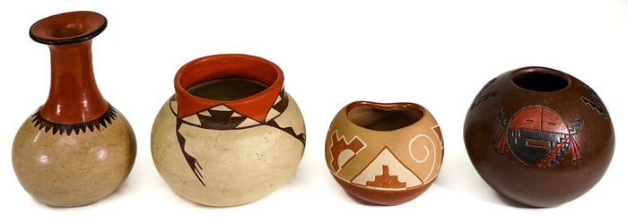 Pottery (4) Southwest Pieces [Maricopa]
