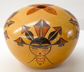 Dee Setalla (Hopi Pueblo) Polychrome 5IN Seed Pot