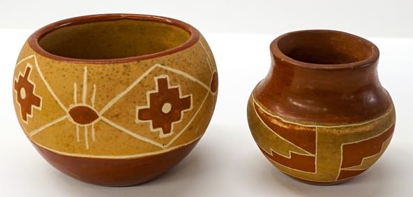Native American (2) Pottery Bowls [Crucita Cruz]