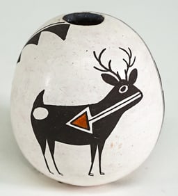 Emma Lewis (Acoma) Pottery Seed Pot