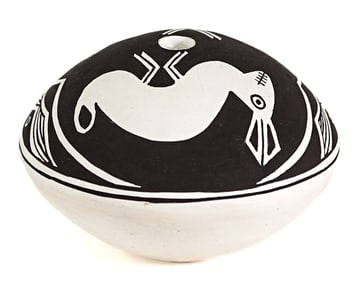 Emma Lewis (Acoma) Pottery Seed Pot