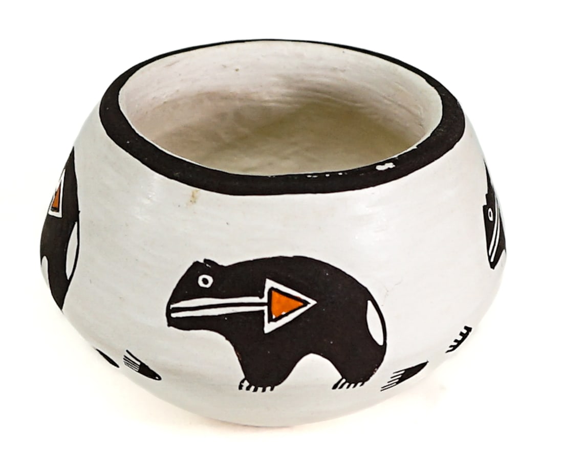 Emma Lewis (Acoma) Pottery 'Heart Line' Miniature (1 of 8)