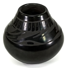 Margaret Garcia 3IN Blackware Pottery 1986