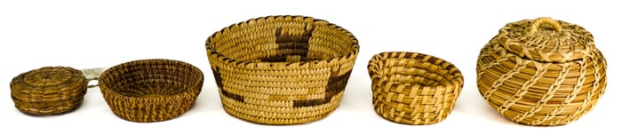 Native American (5) Small Baskets