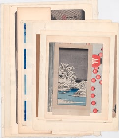 Japanese (11) Antique Woodblock Prints