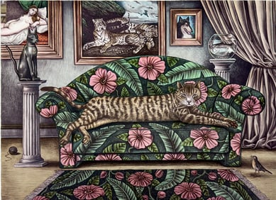 Monte Dolack Lithograph [Frieda's Salon]