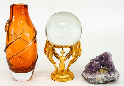 Three Pieces of Art Glass