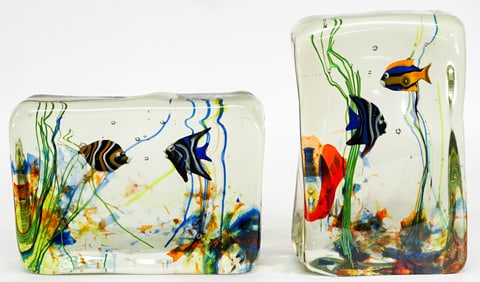 [Murano, Cenedese] Aquarium Blocks (2)
