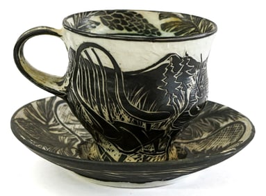 David Regan Porcelain Cup and Saucer [Pines]