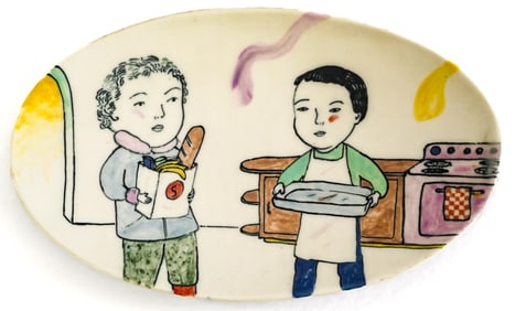 Beth Lo Ceramic Art Small Platter 1994