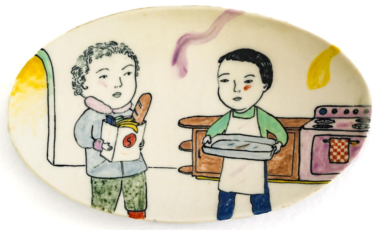 Beth Lo Ceramic Art Small Platter 1994 (1 of 3)