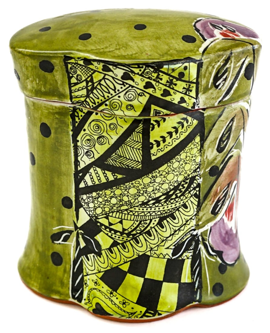 Posey Bacopoulos Signed Pottery Vessell (1 of 8)