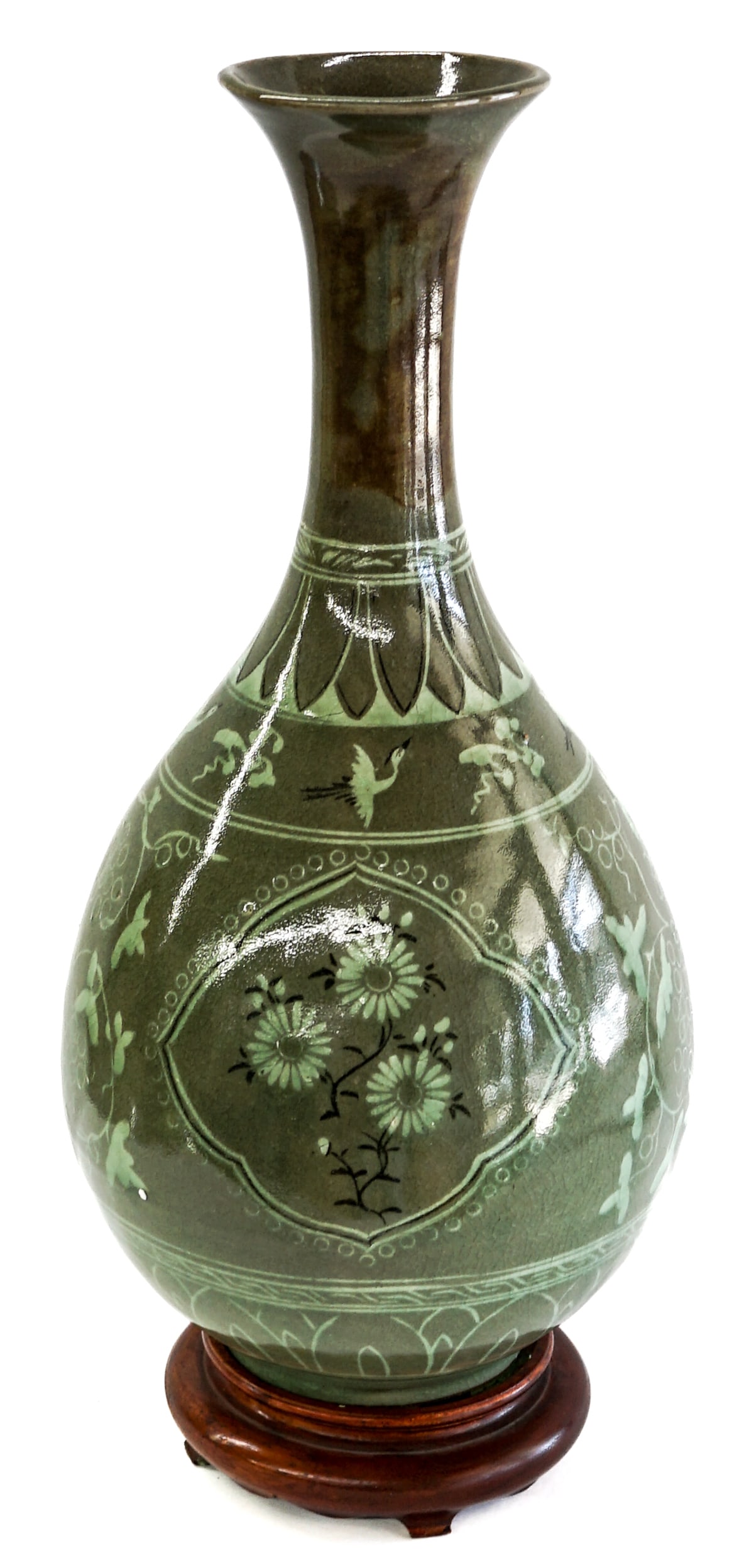 Large 15IN Korean Celadon Vase (1 of 11)