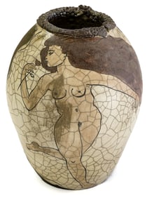 Hal Mathew (Montana) Pottery Vase [Nude]