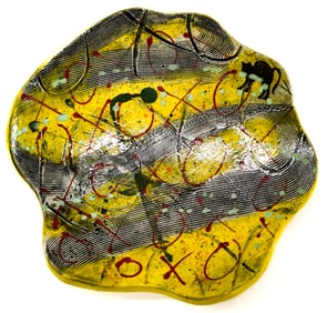 Archie Bray Studio Pottery Footed Tray [Abstract]